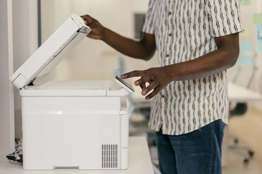 Illustrative stock photo of document printing